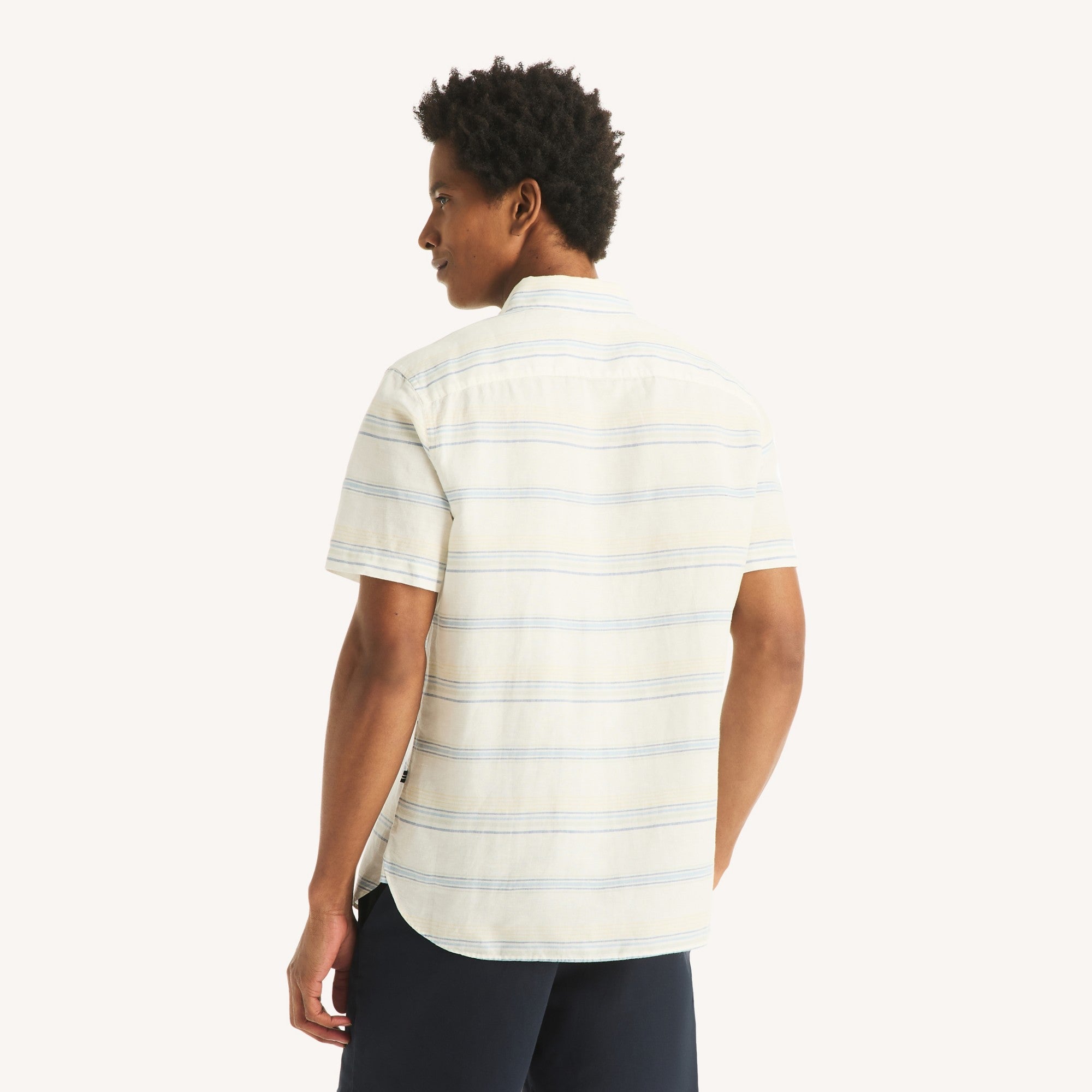 Camisa Nautica Mangas Cortas Rayas para Caballeros