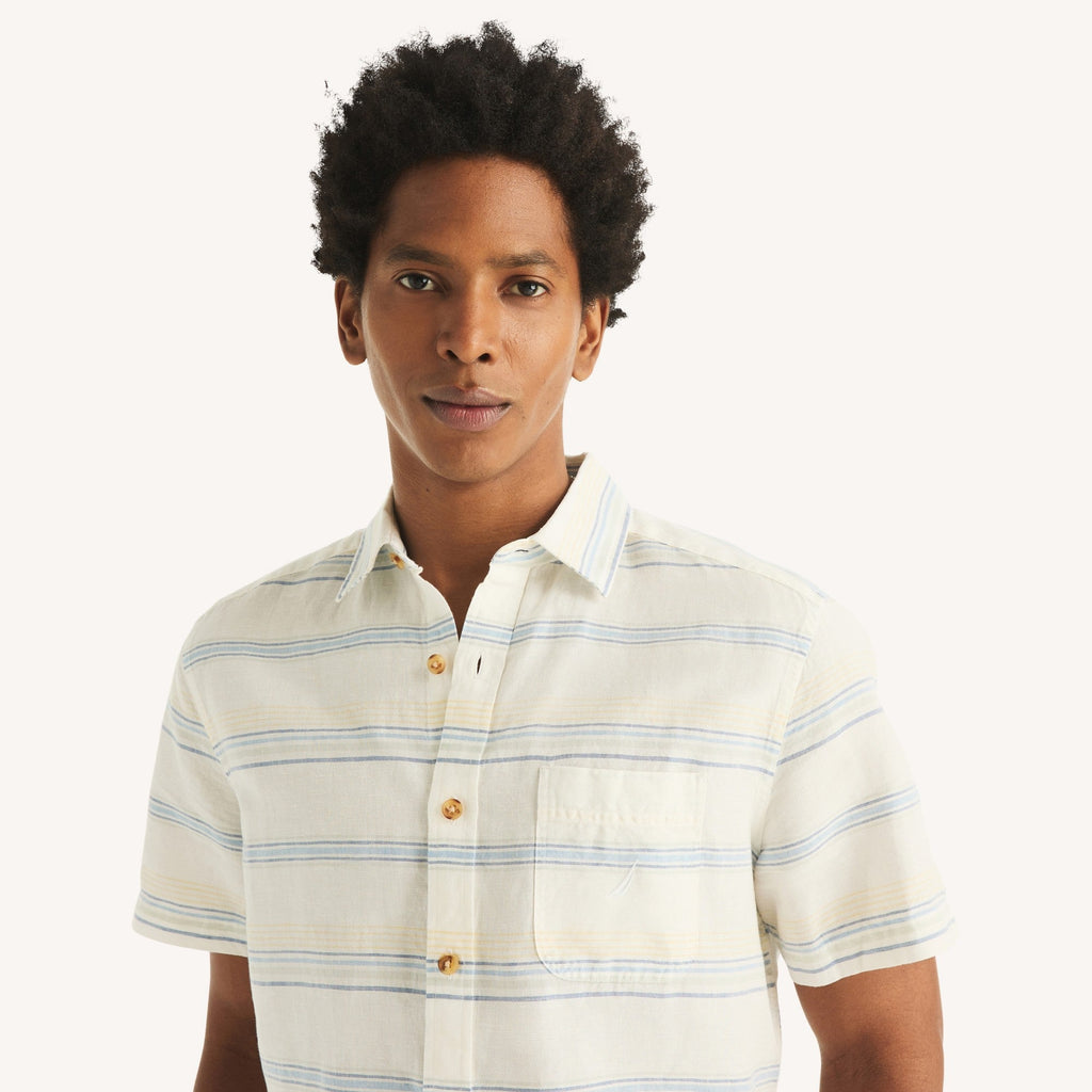 Camisa Nautica Mangas Cortas Rayas para Caballeros