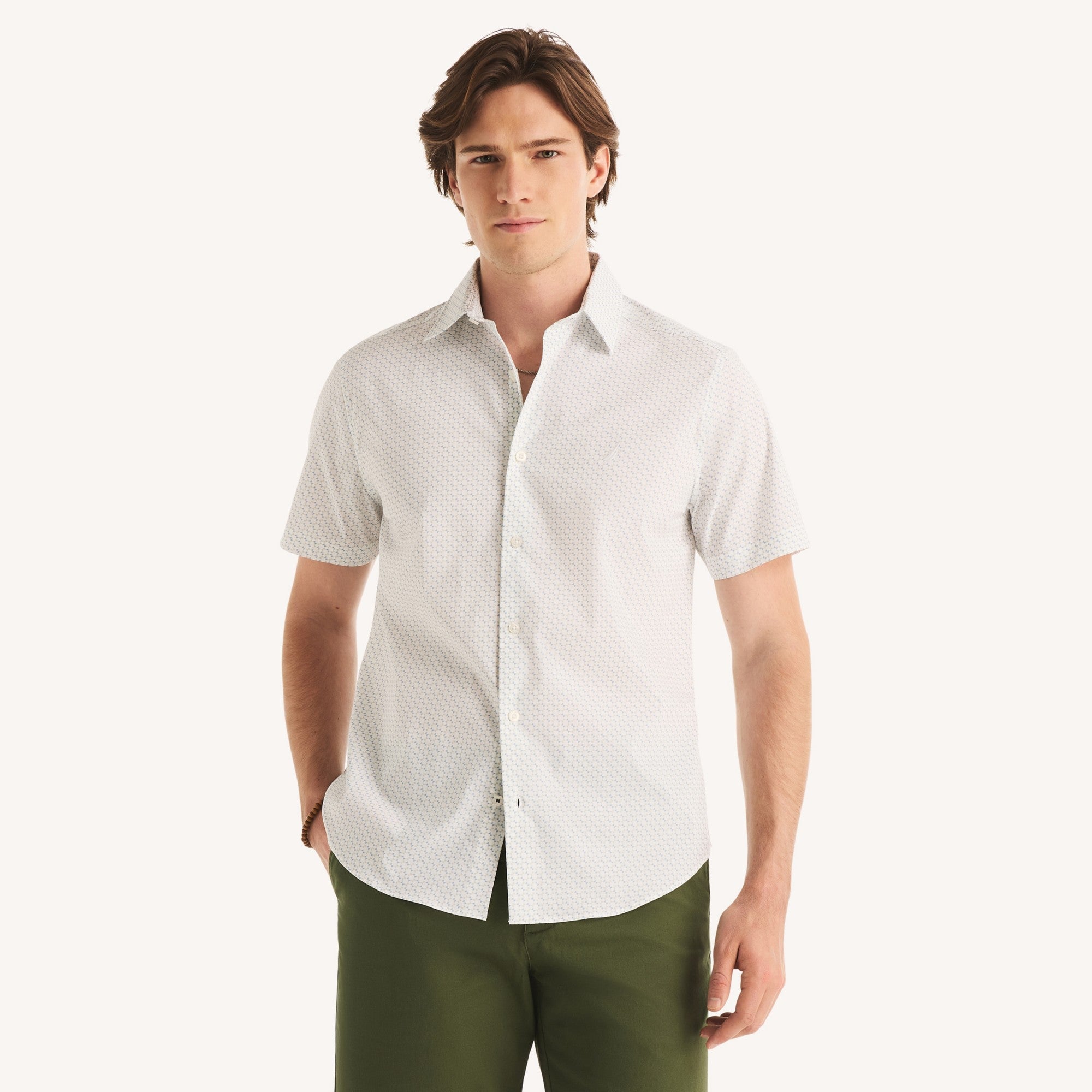 Camisa Nautica Mangas Cortas Estampado para Caballeros