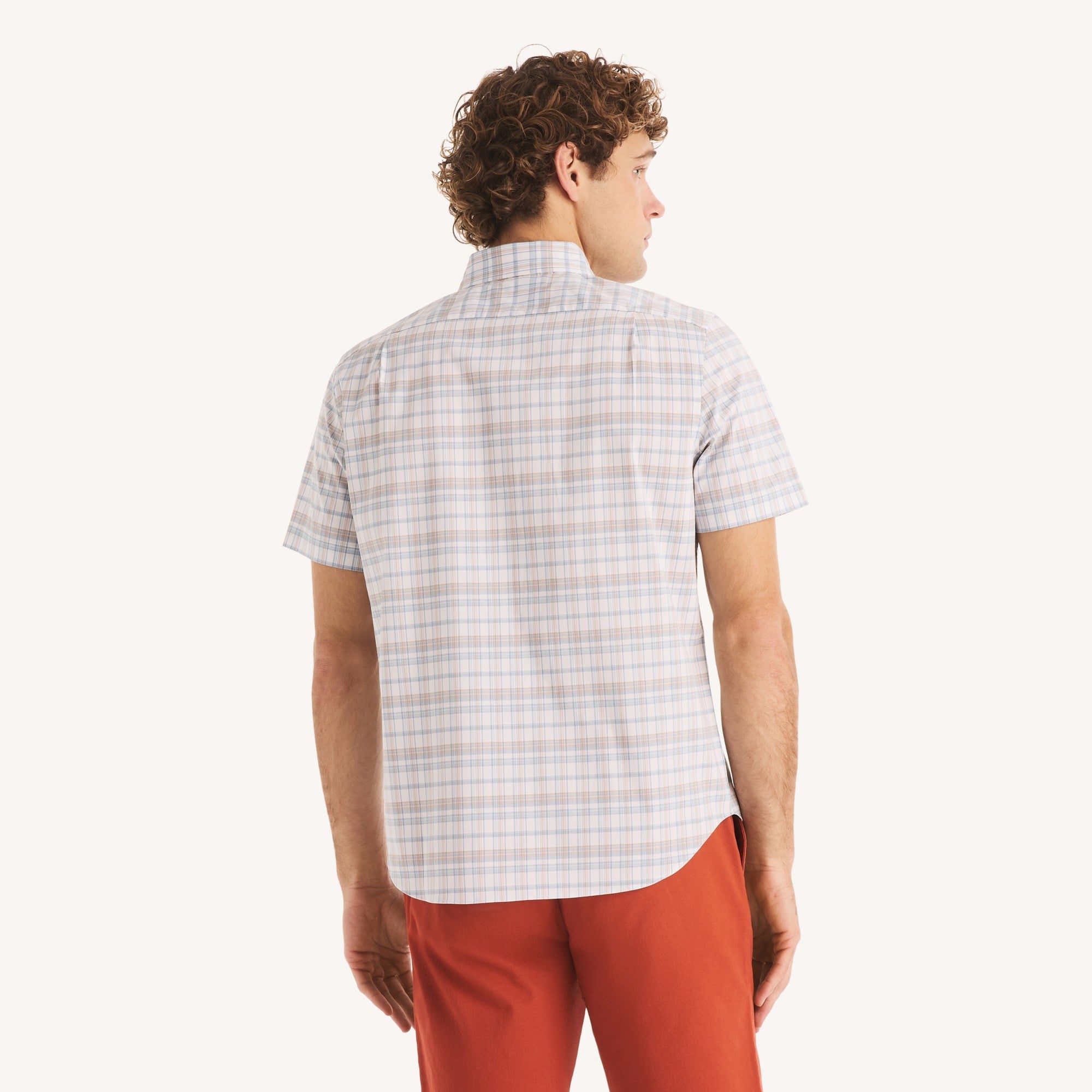 Camisa Nautica Mangas Cortas Cuadros para Caballeros