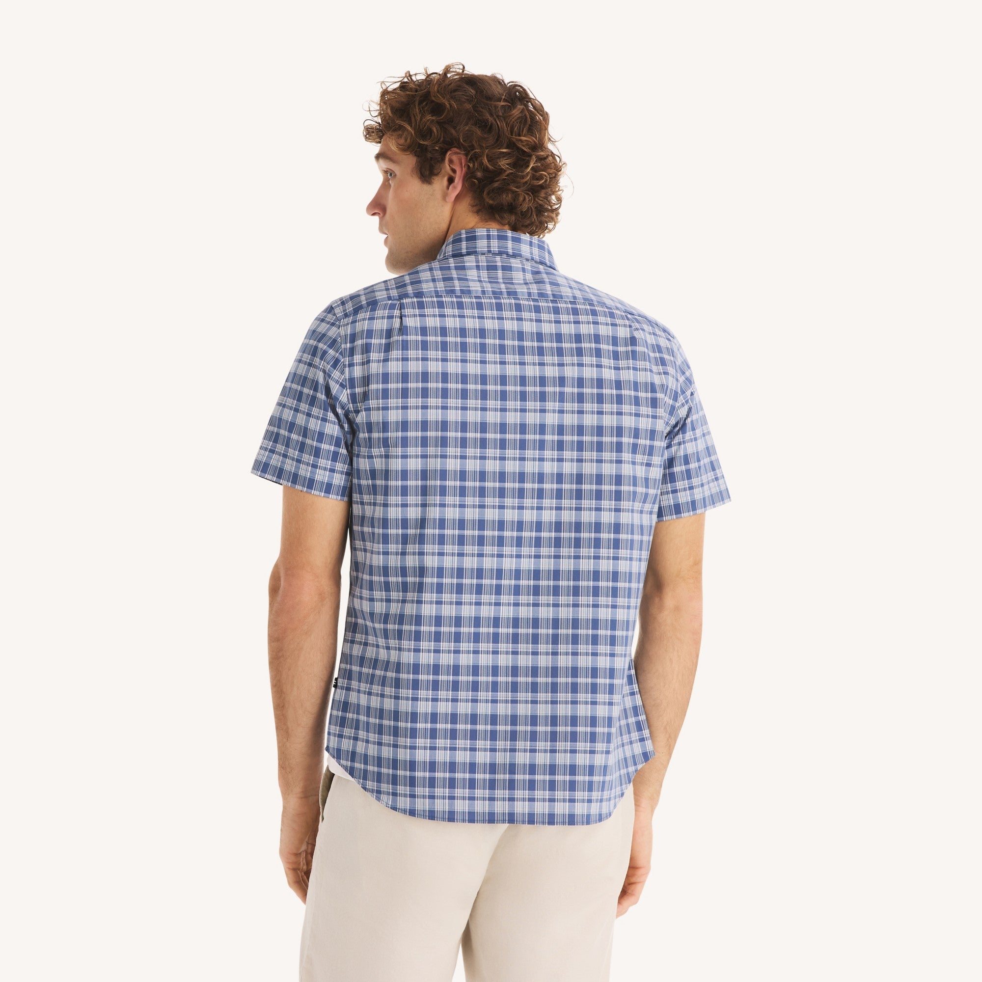 Camisa Nautica Mangas Cortas Cuadros para Caballeros