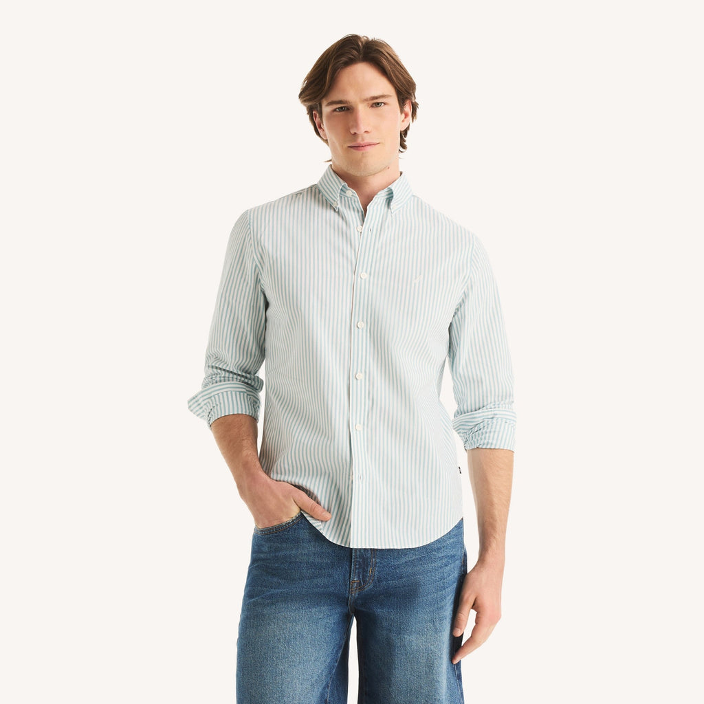 Camisa Nautica Mangas Largas Rayas para Caballeros