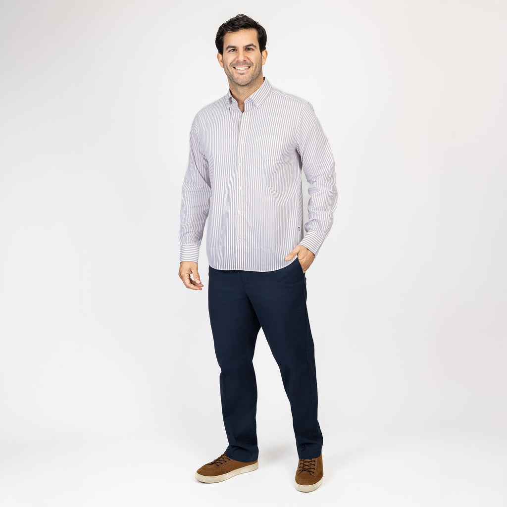 Camisa Nautica Mangas Largas Rayas para Caballeros