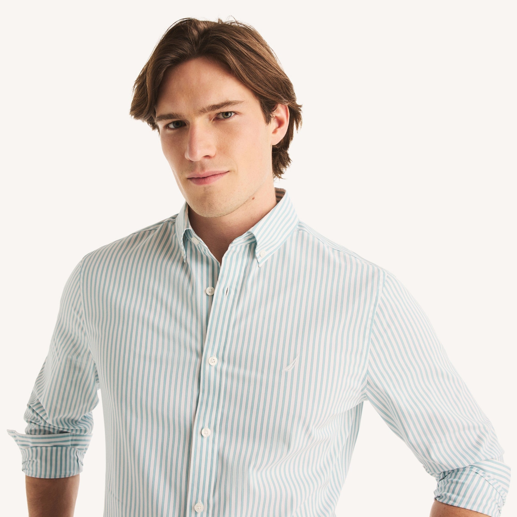 Camisa Nautica Mangas Largas Rayas para Caballeros