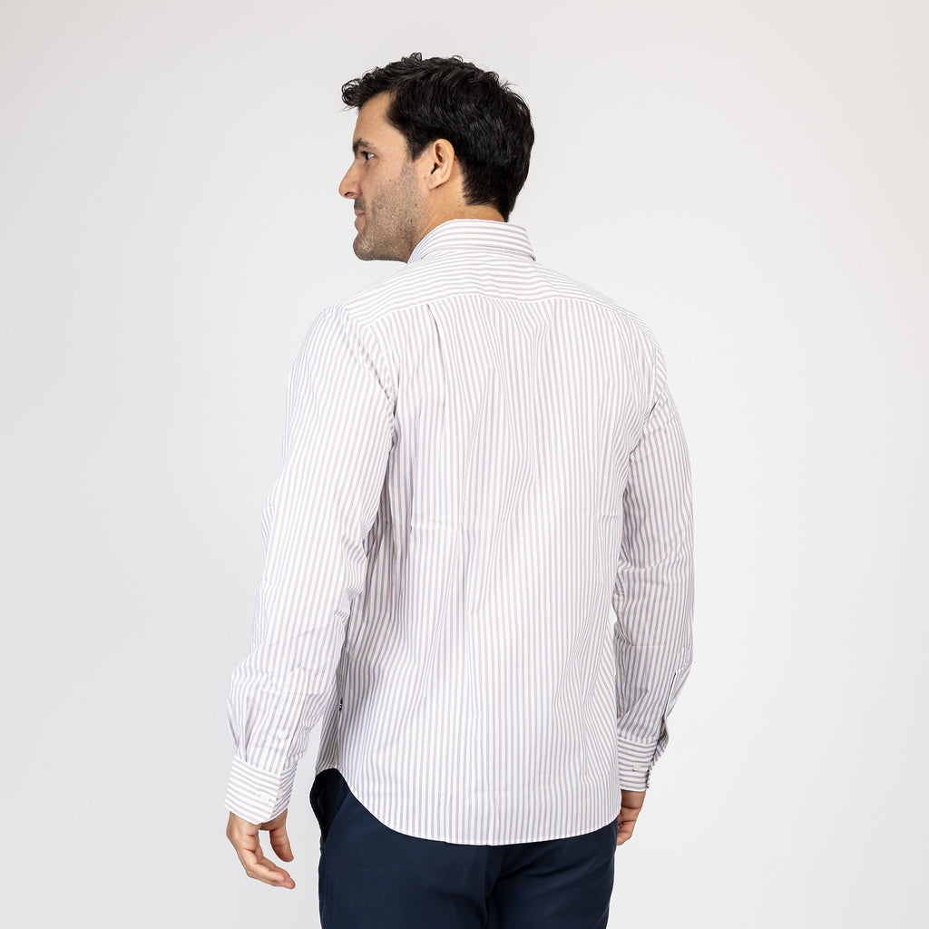 Camisa Nautica Mangas Largas Rayas para Caballeros