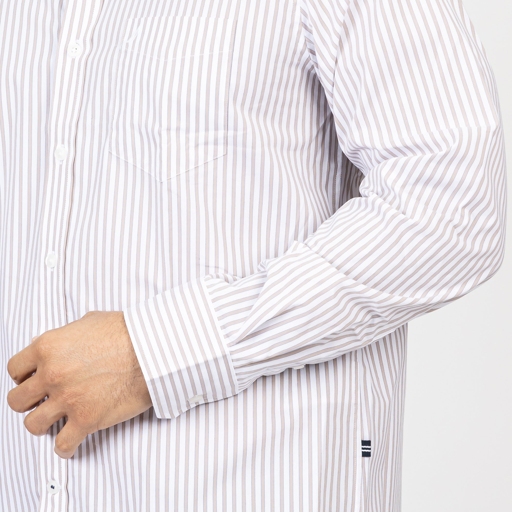 Camisa Nautica Mangas Largas Rayas para Caballeros