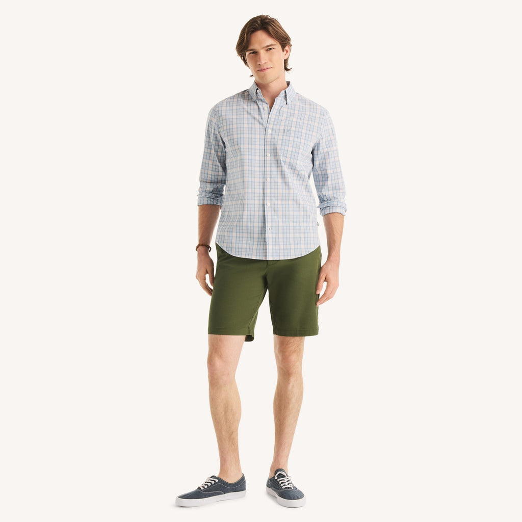 Camisa Nautica Mangas Largas Cuadros para Caballeros