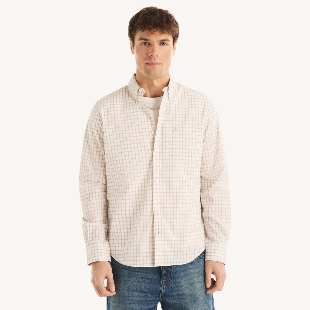 Camisa Nautica Mangas Largas Cuadros para Caballeros