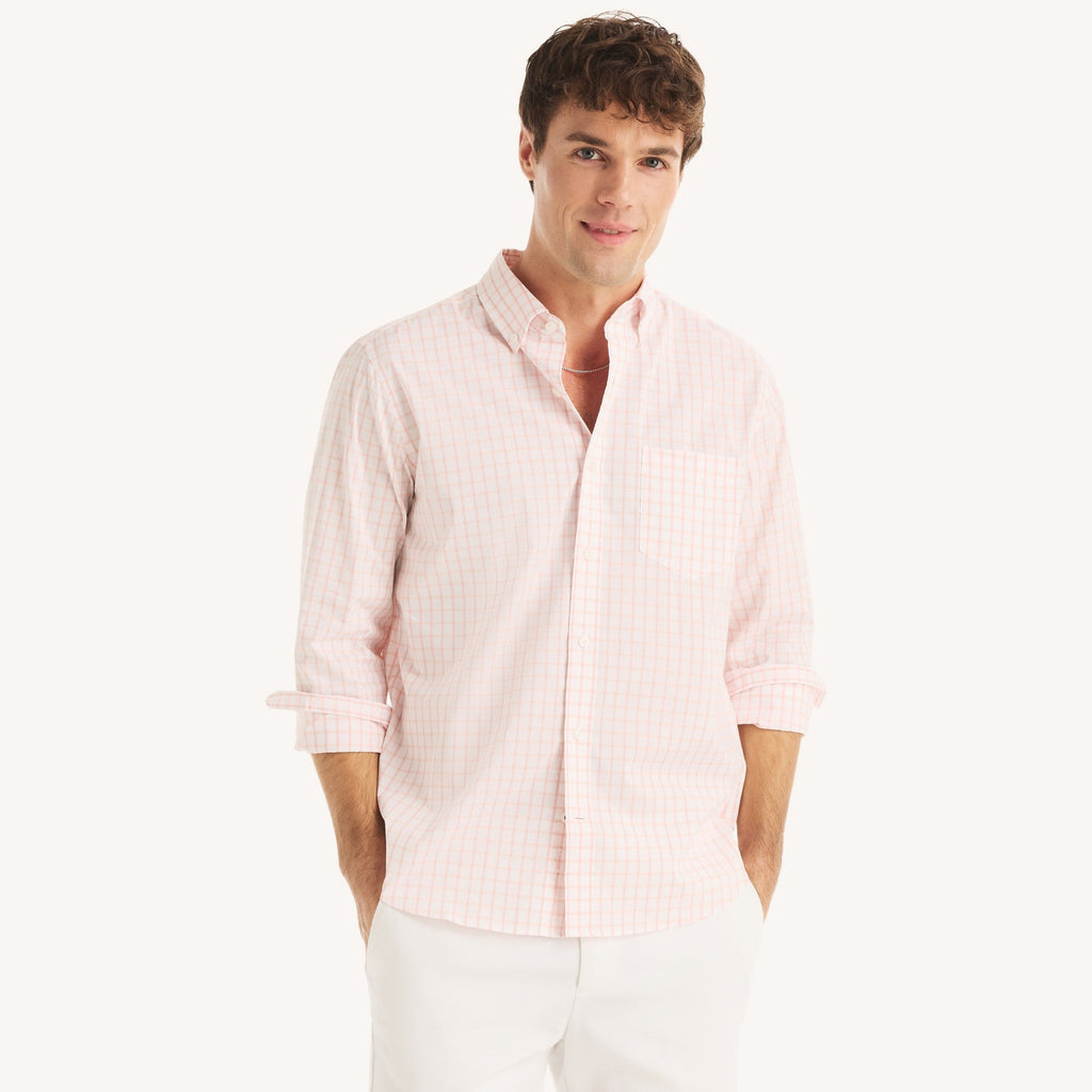 Camisa Nautica Mangas Largas Cuadros para Caballeros