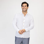 Camisa Nautica Mangas Largas Lisa para Caballeros