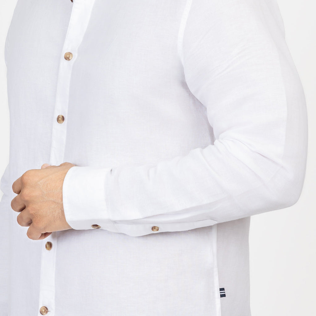 Camisa Nautica Mangas Largas Lisa para Caballeros