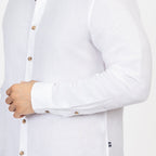Camisa Nautica Mangas Largas Lisa para Caballeros