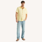 Camisa Nautica Mangas Cortas Lisa para Caballeros