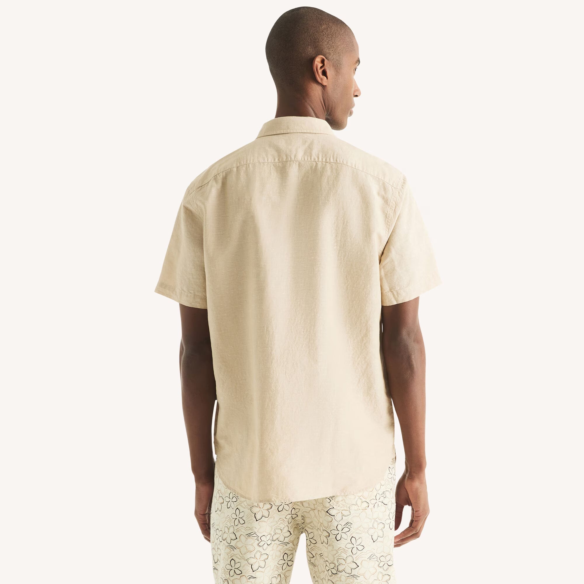 Camisa Nautica Mangas Cortas Lisa para Caballeros