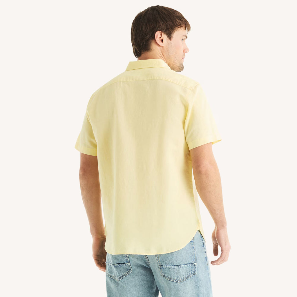 Camisa Nautica Mangas Cortas Lisa para Caballeros