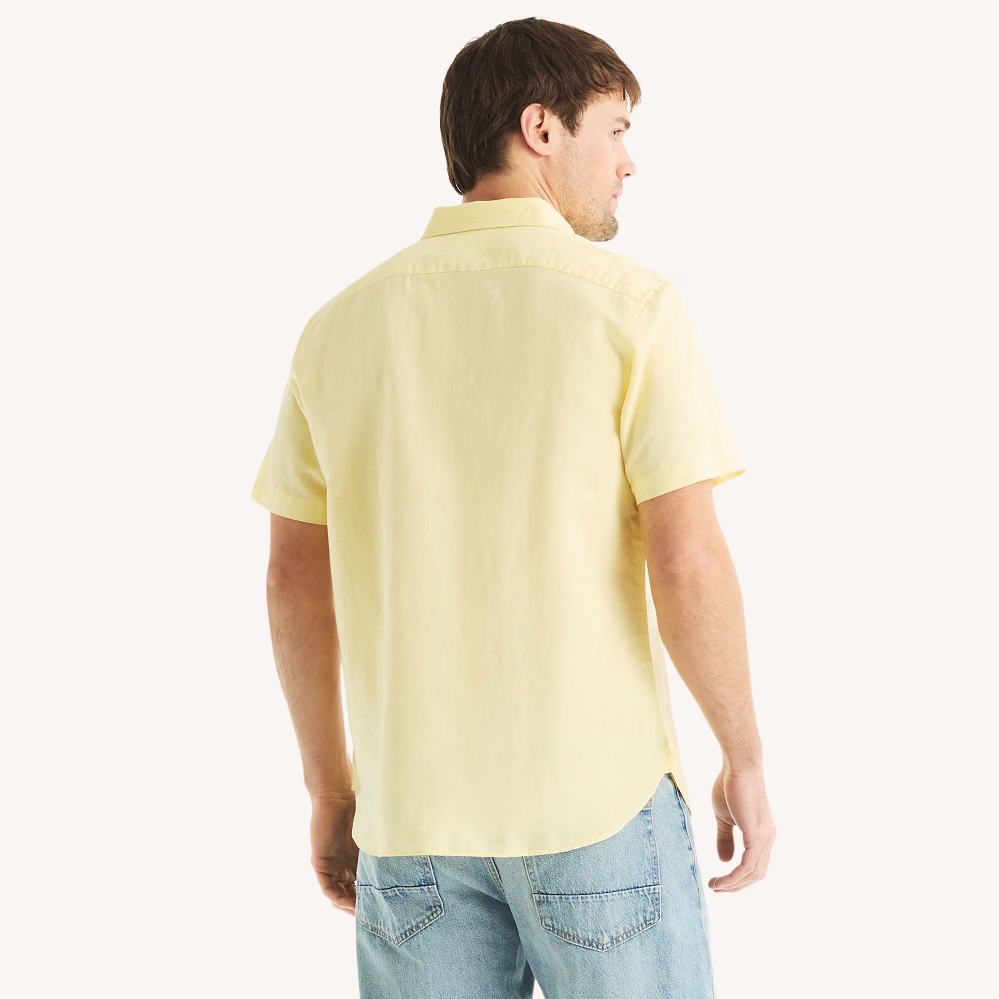 Camisa Nautica Mangas Cortas Lisa para Caballeros