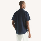 Camisa Nautica Mangas Cortas Lisa para Caballeros