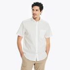 Camisa Nautica Mangas Cortas Lisa para Caballeros
