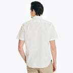 Camisa Nautica Mangas Cortas Lisa para Caballeros