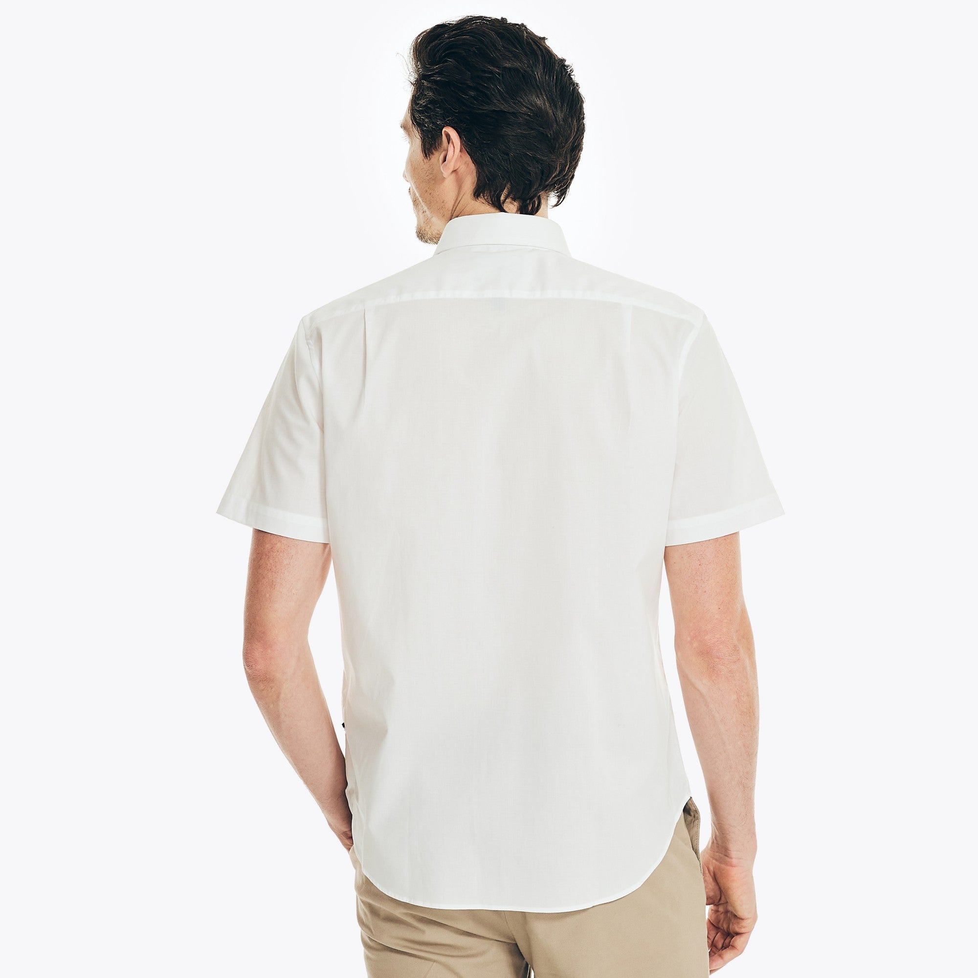 Camisa Nautica Mangas Cortas Lisa para Caballeros