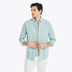 Camisa Nautica Mangas Largas Lisa para Caballeros