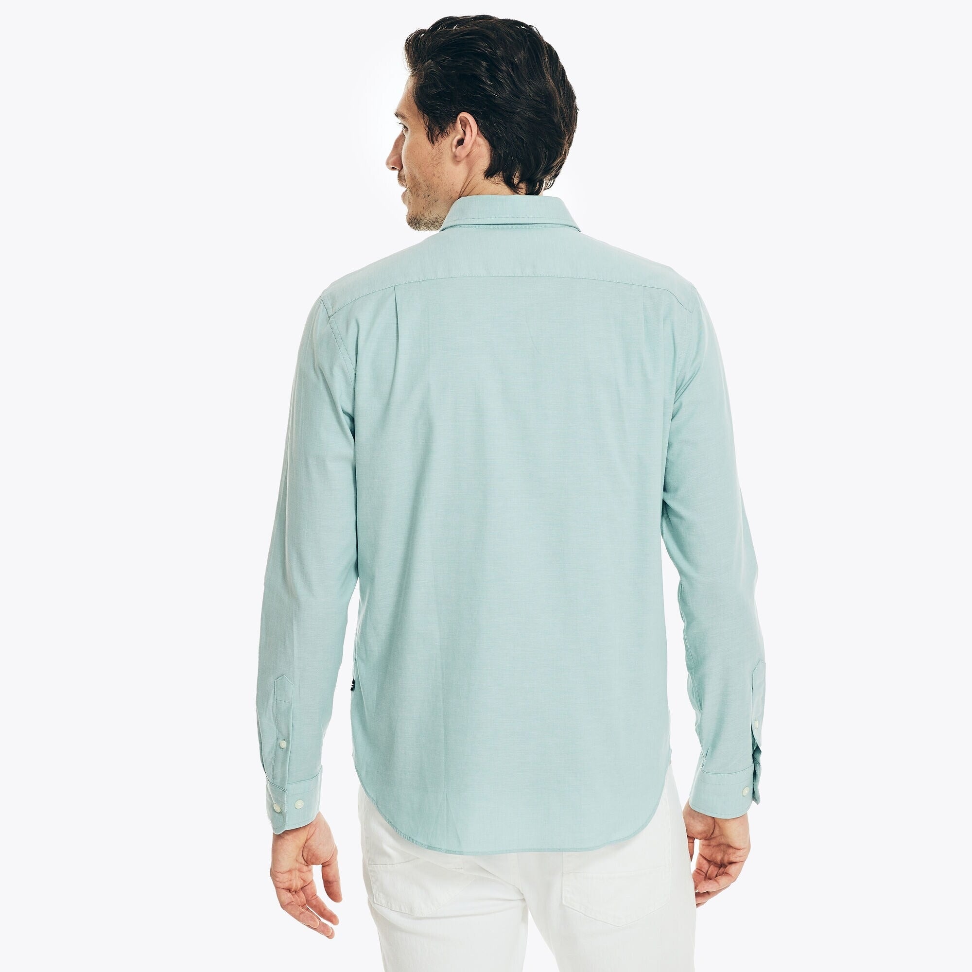 Camisa Nautica Mangas Largas Lisa para Caballeros