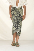 WRAP SKIRT LINO/CARACOLES