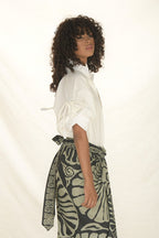 WRAP SKIRT LINO/CARACOLES