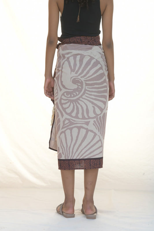 WRAP SKIRT LINO/CARACOLES