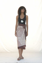 WRAP SKIRT LINO/CARACOLES