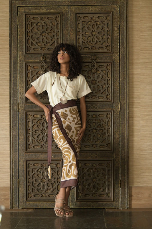 WRAP SKIRT LINO/ETNICO