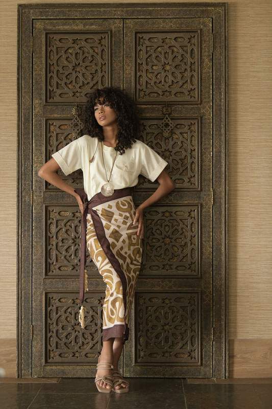 WRAP SKIRT LINO/ETNICO