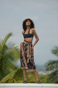 WRAP SKIRT LINO/FLOR DE CAFÉ