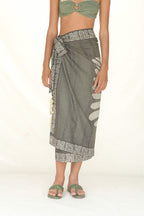 WRAP SKIRT LINO/HOJA ROTA
