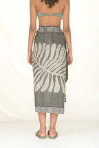 WRAP SKIRT LINO/HOJA ROTA