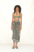 WRAP SKIRT LINO/HOJA ROTA