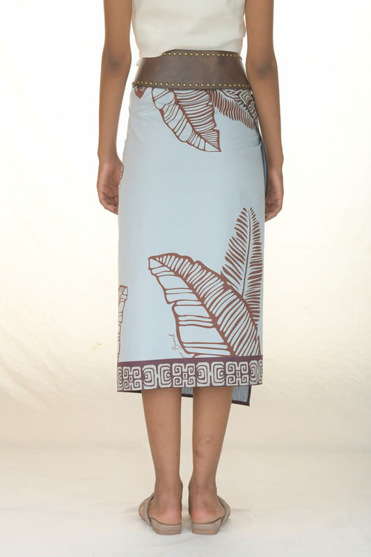 WRAP SKIRT LINO/HOJAS