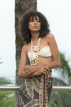 WRAP SKIRT LINO/HOJAS