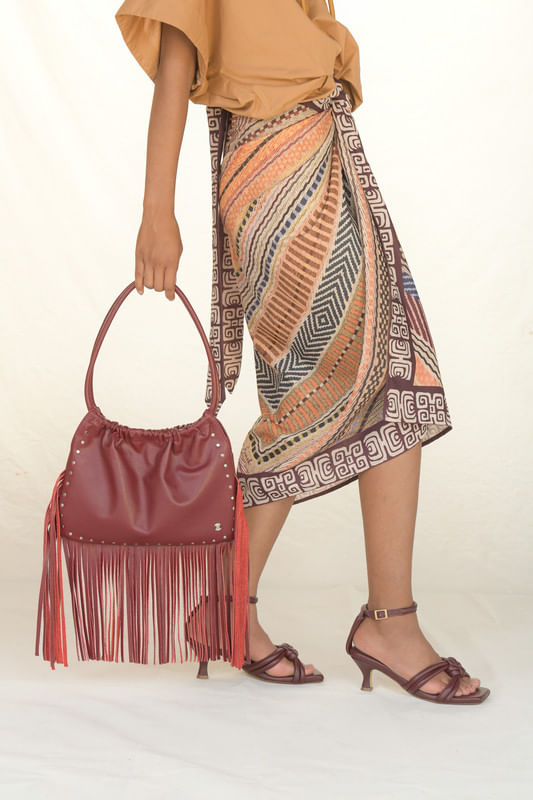 WRAP SKIRT LINO/LINEAS EN V