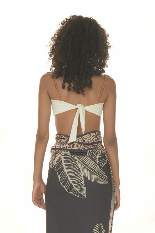 WRAP SKIRT LINO/PLATANERA
