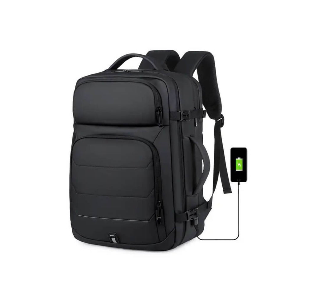 Mochila De Gran Capacidad Impermeable Con Puertos De Carga USB (17'')