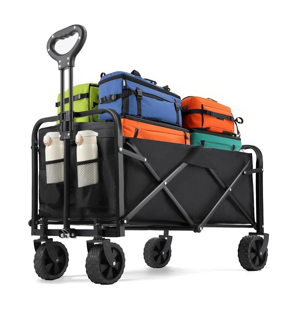 Carrito Plegable Portátil 100L 220lbs - Resistente, Compacto y Fácil de Transportar