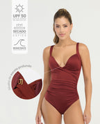 Vestido de Baño Entero | Escote Cruzado | Realce Medio - Kliquea