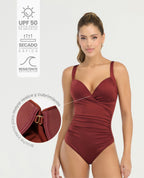 Vestido de Baño Entero | Escote Cruzado | Realce Medio - Kliquea