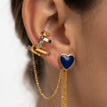Earcuff Corazon Entrepaños Circón
