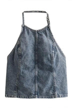 Blusa Halter Jeans Lisa P/ Damas by Youme