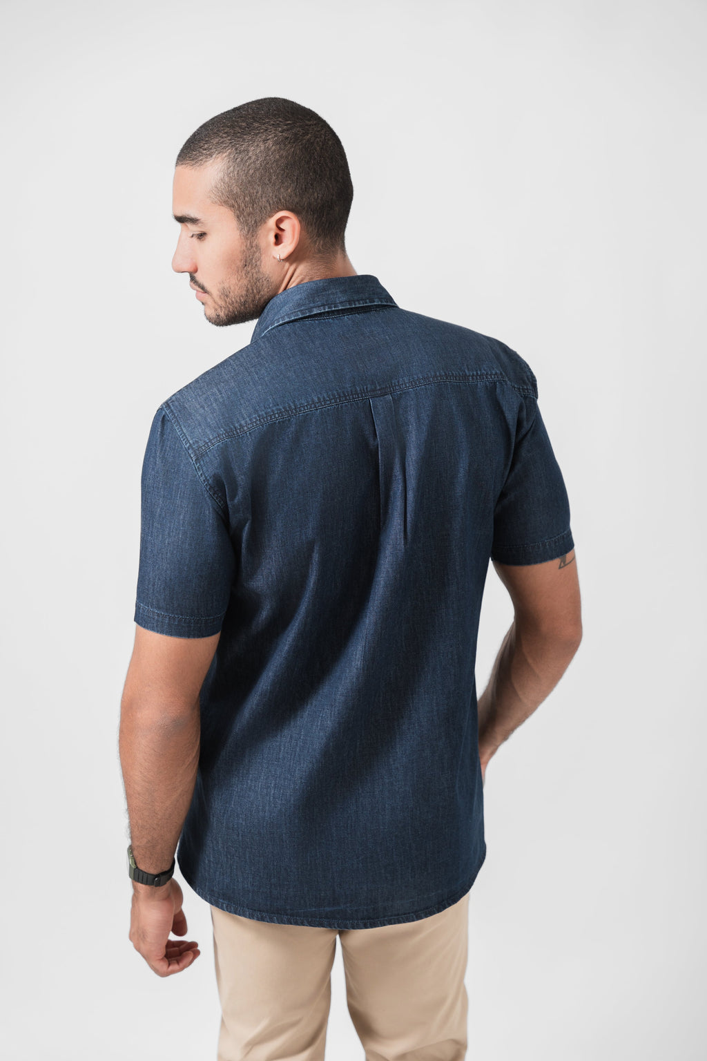 Camisa Zebu Mangas Cortas Lisa para Caballeros