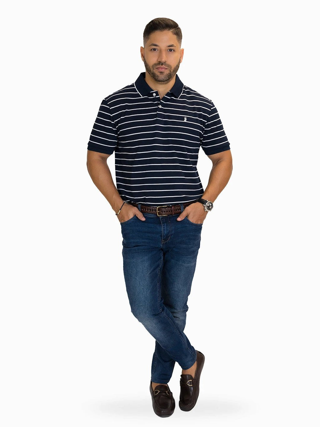 Poloshirt 1492 Mangas Cortas Rayas Para Caballeros by 1492