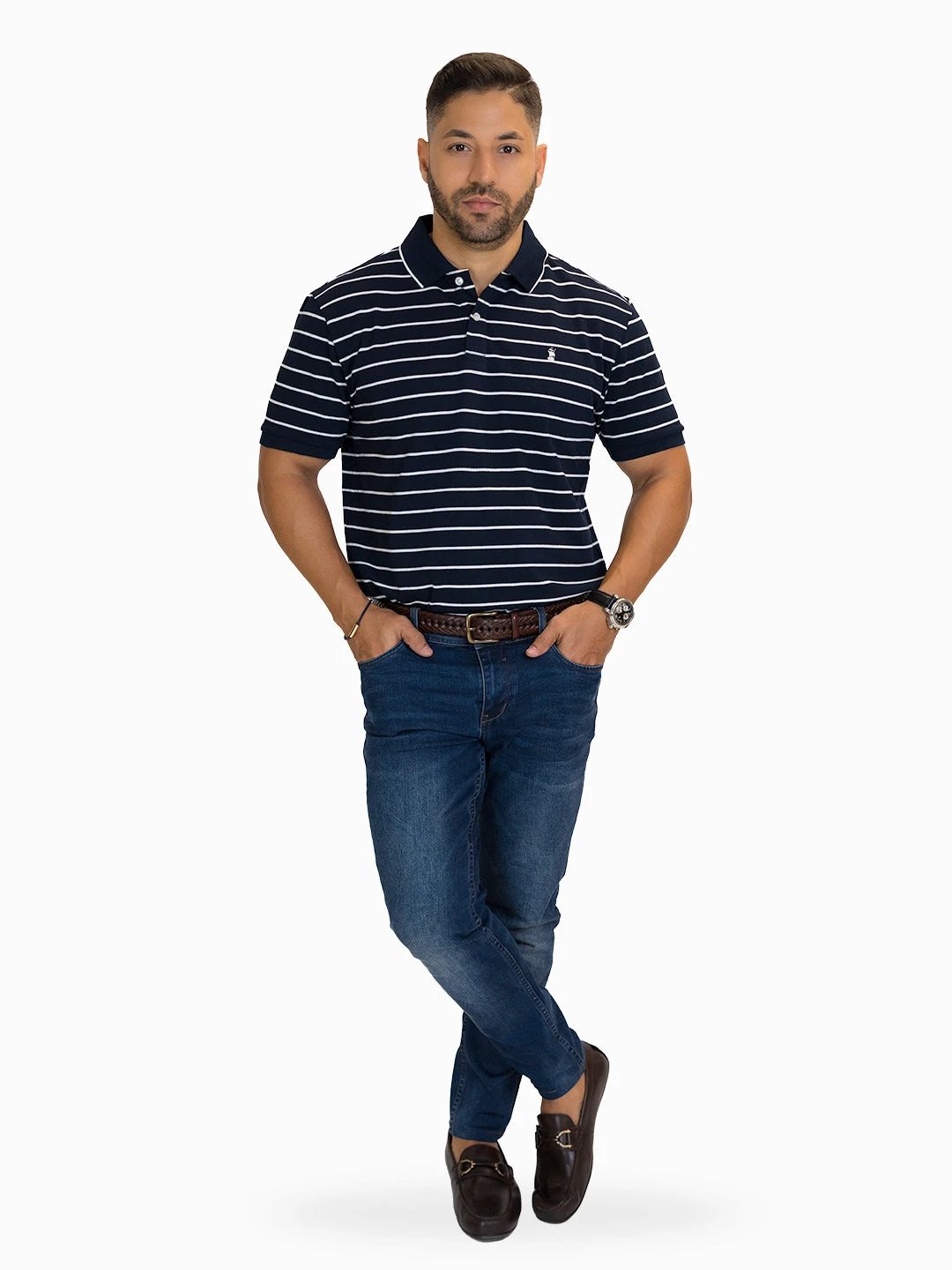Poloshirt 1492 Mangas Cortas Rayas Para Caballeros by 1492