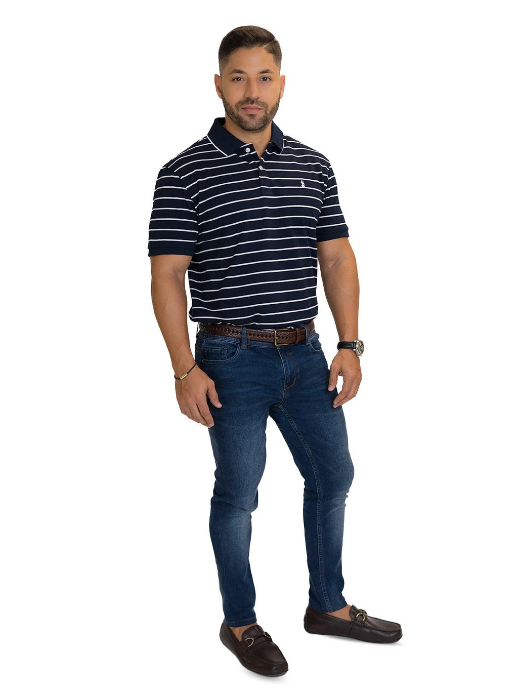 Poloshirt 1492 Mangas Cortas Rayas Para Caballeros by 1492